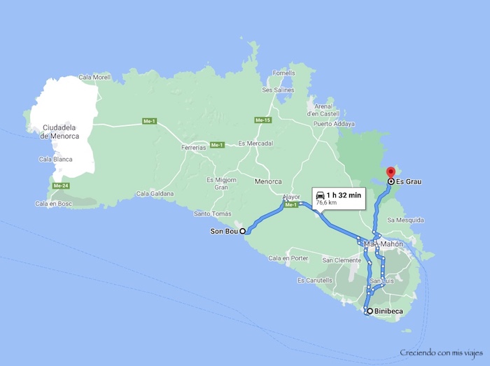 ruta dia 5 Menorca - Playa de Son Bou y Es Grau